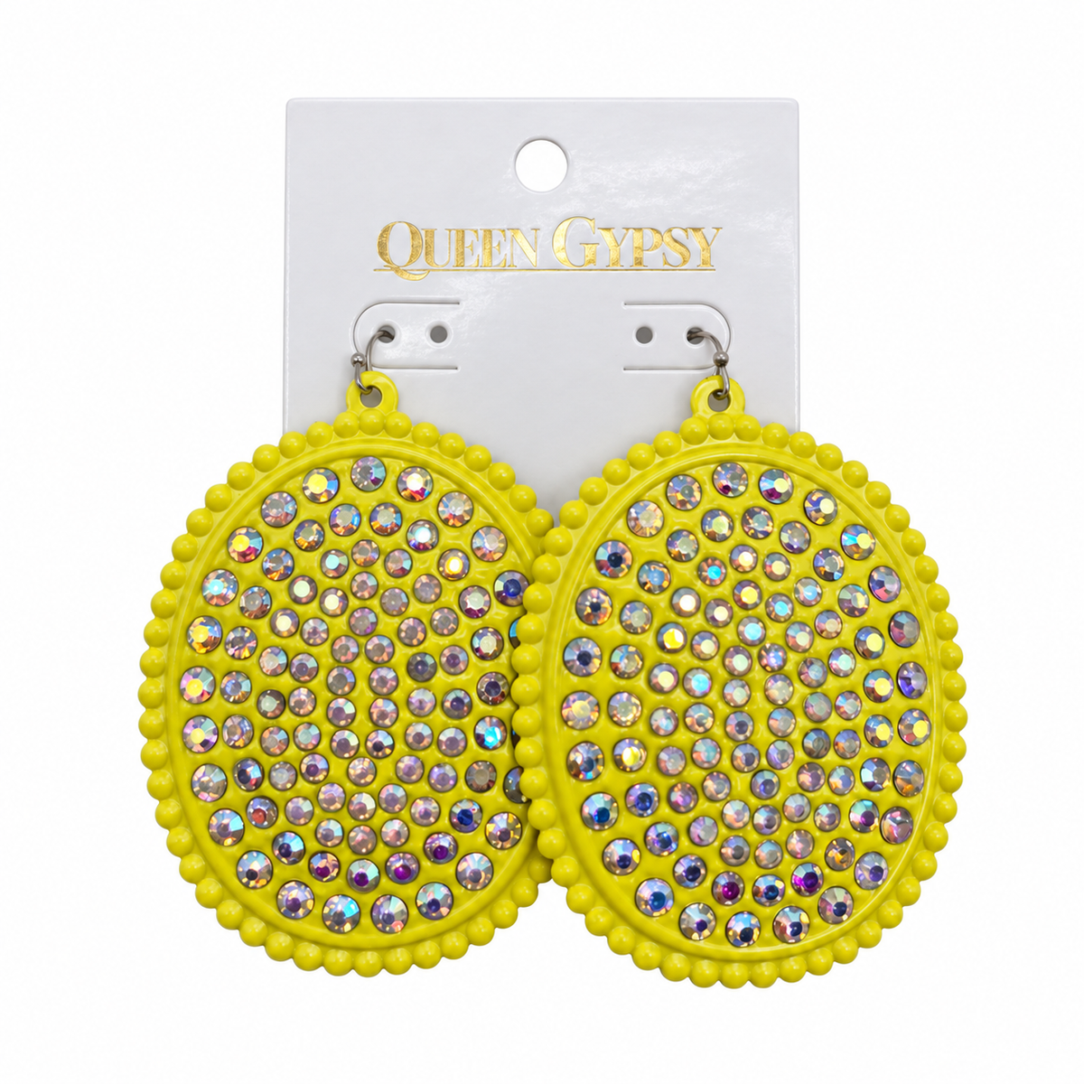 Rhinestone Rodeo Oval Earrings