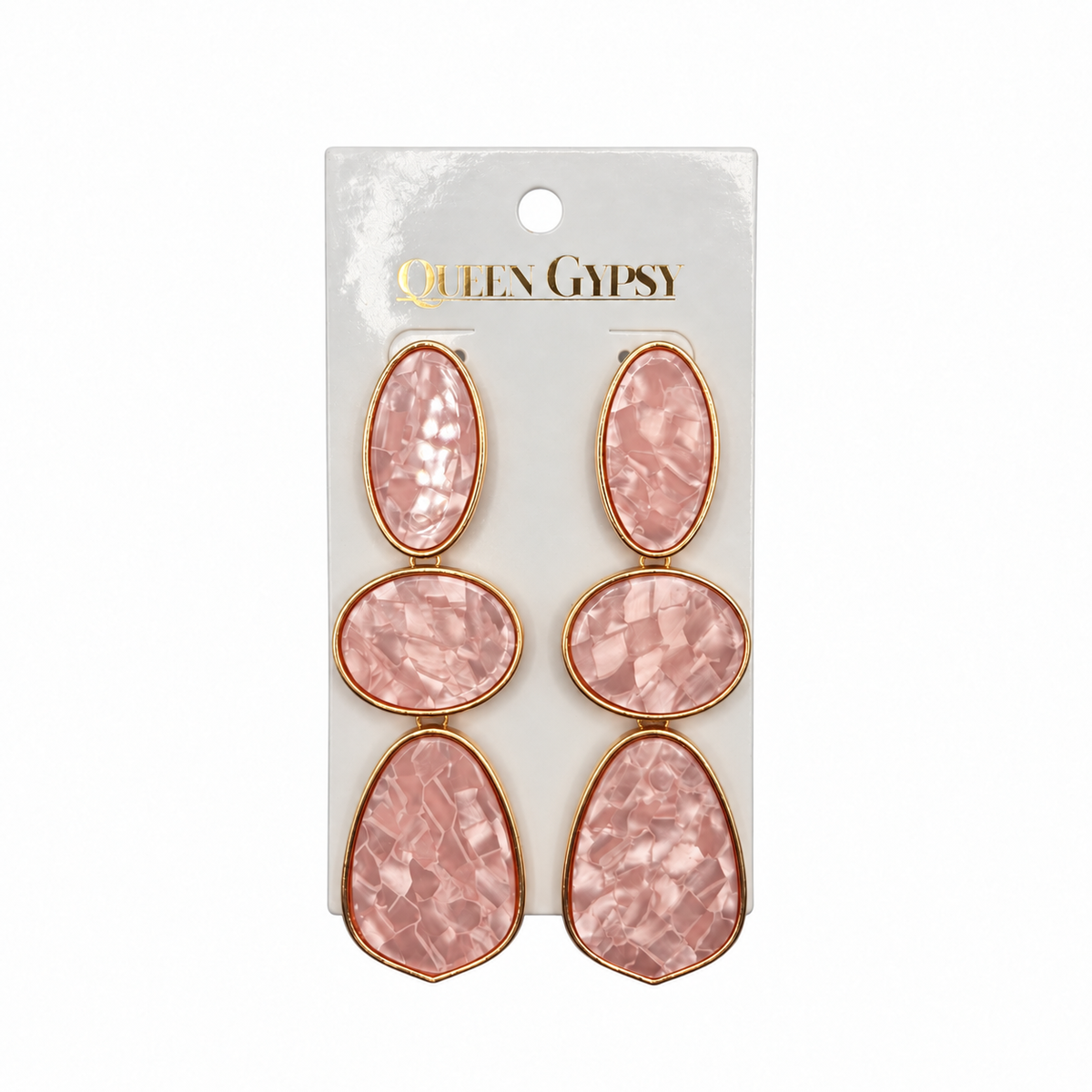 Gold Mosaic Trio Earrings