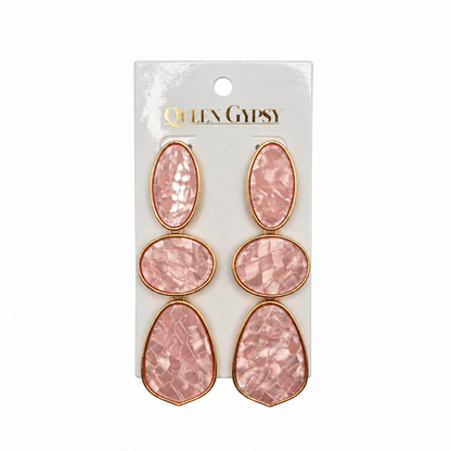Gold Mosaic Trio Earrings