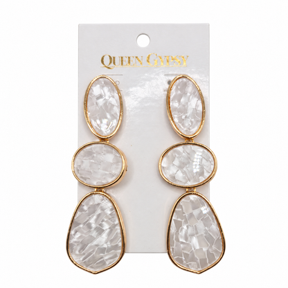 Gold Mosaic Trio Earrings