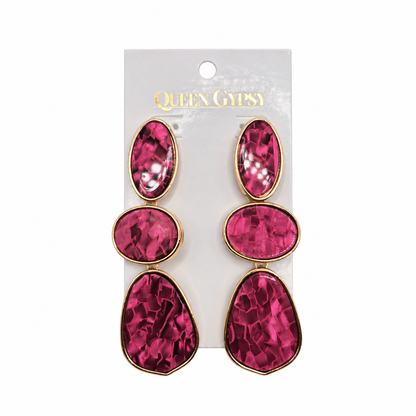 Gold Mosaic Trio Earrings