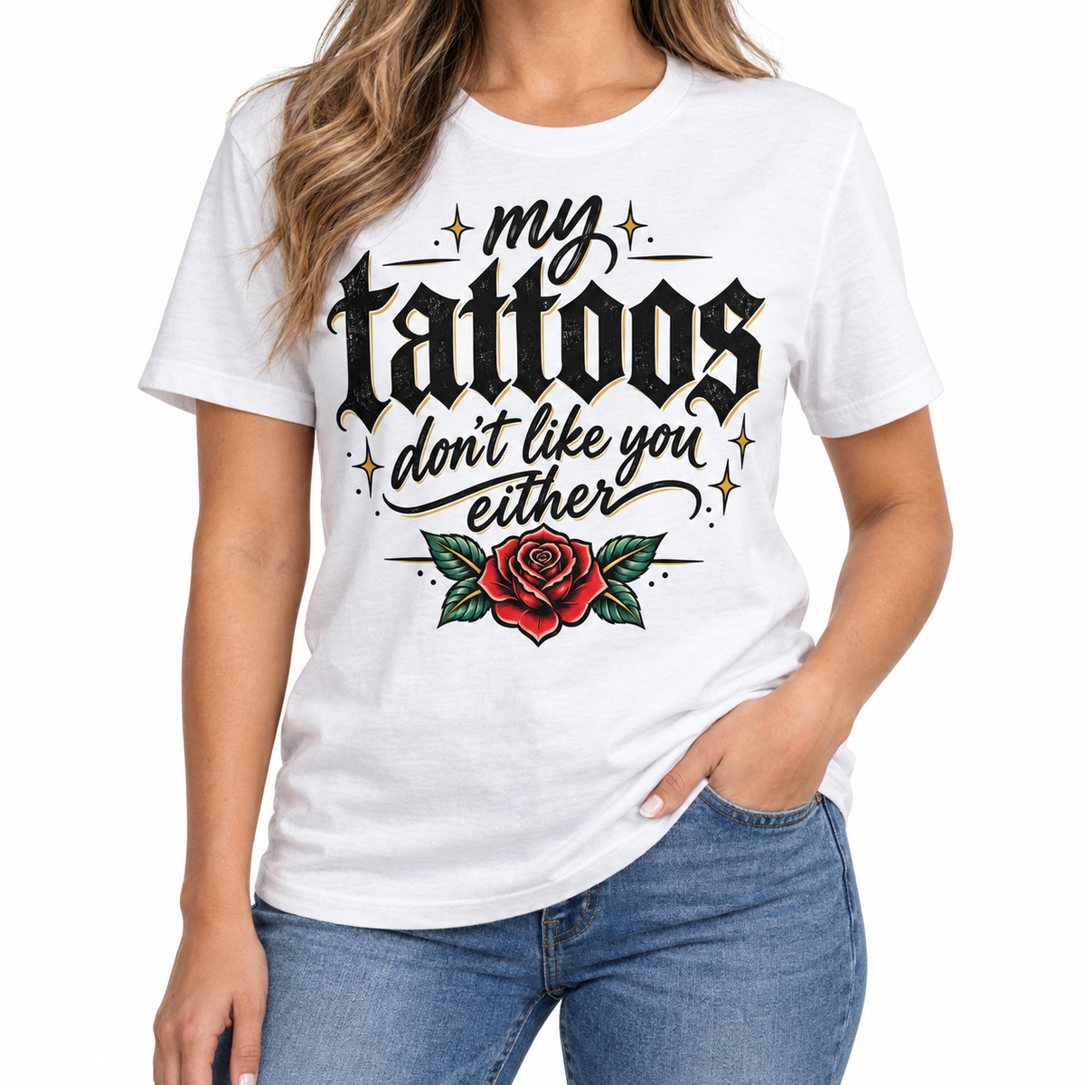 Tattoos T-shirt on White