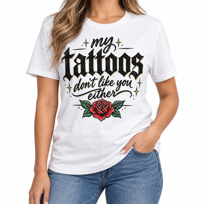 Tattoos T-shirt on White