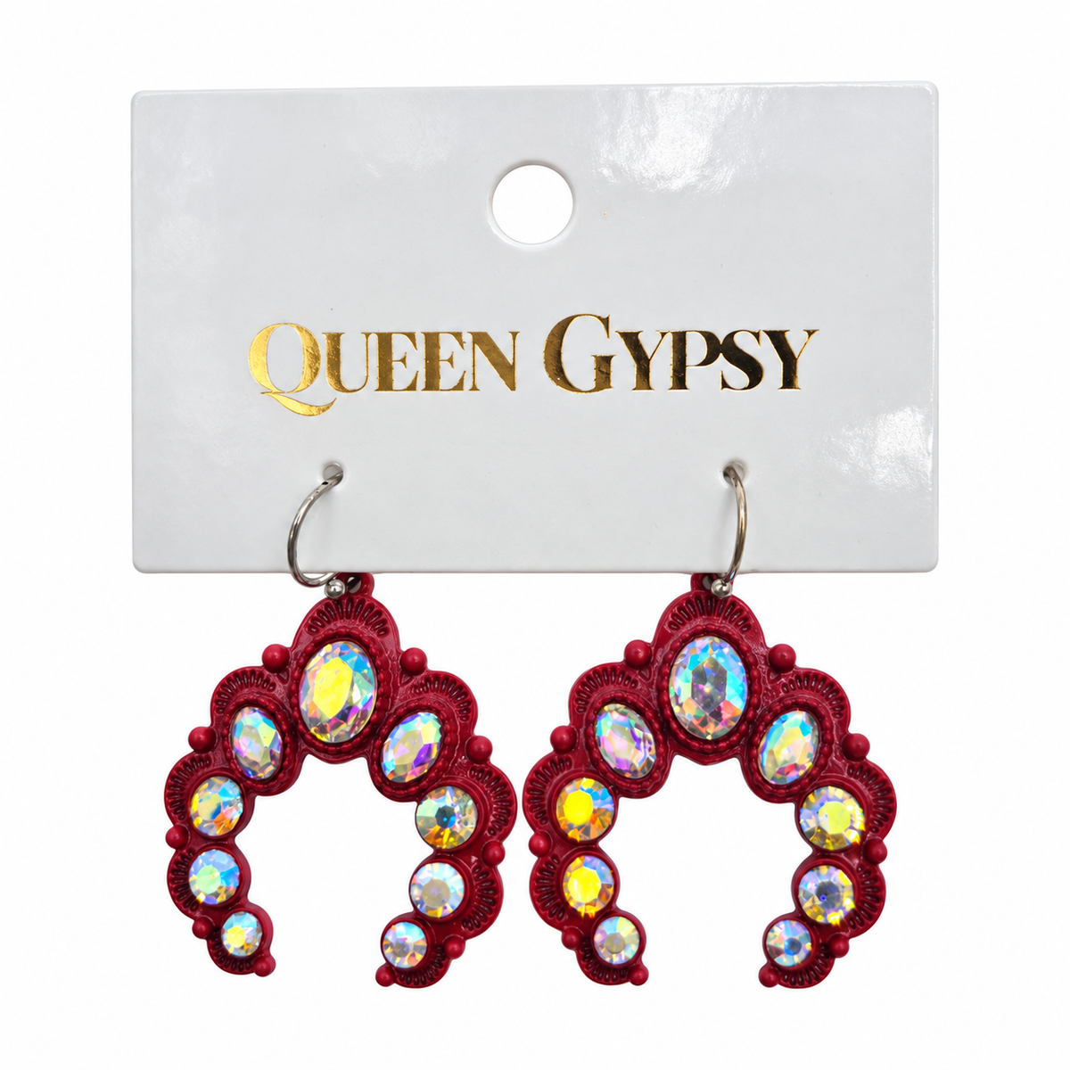 Crystal Squash Blossom Statement Earrings