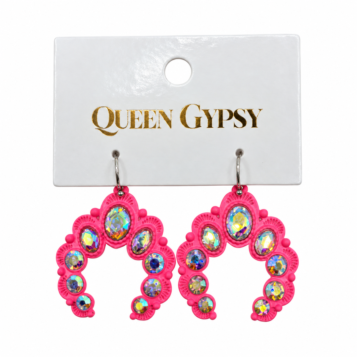 Crystal Squash Blossom Statement Earrings