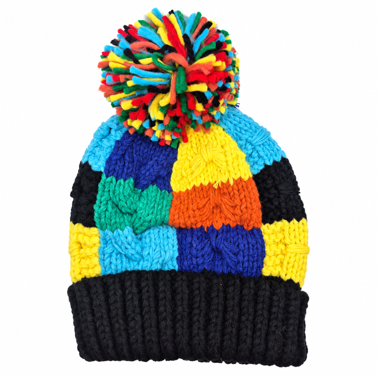 Color Me Cozy Patchwork Beanie