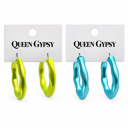 Wavy & Wild Hoop Earrings