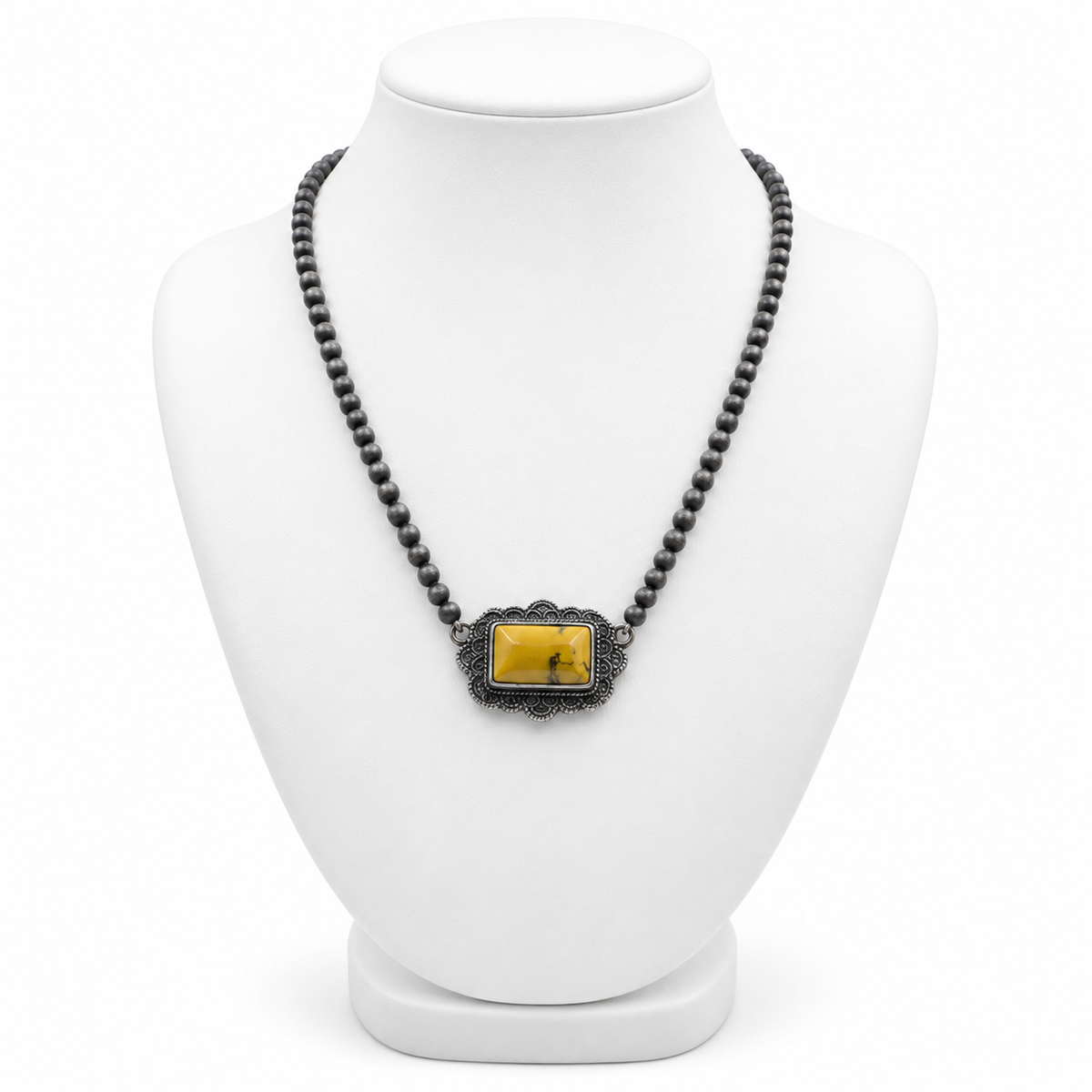Desert Pearls & Stone Necklace