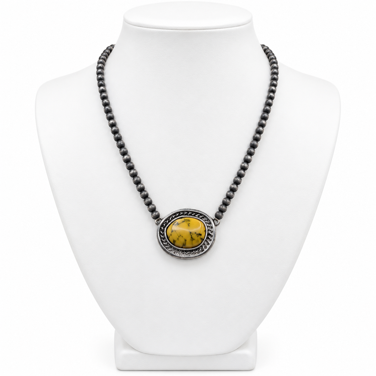Desert Pearls & Stone Necklace