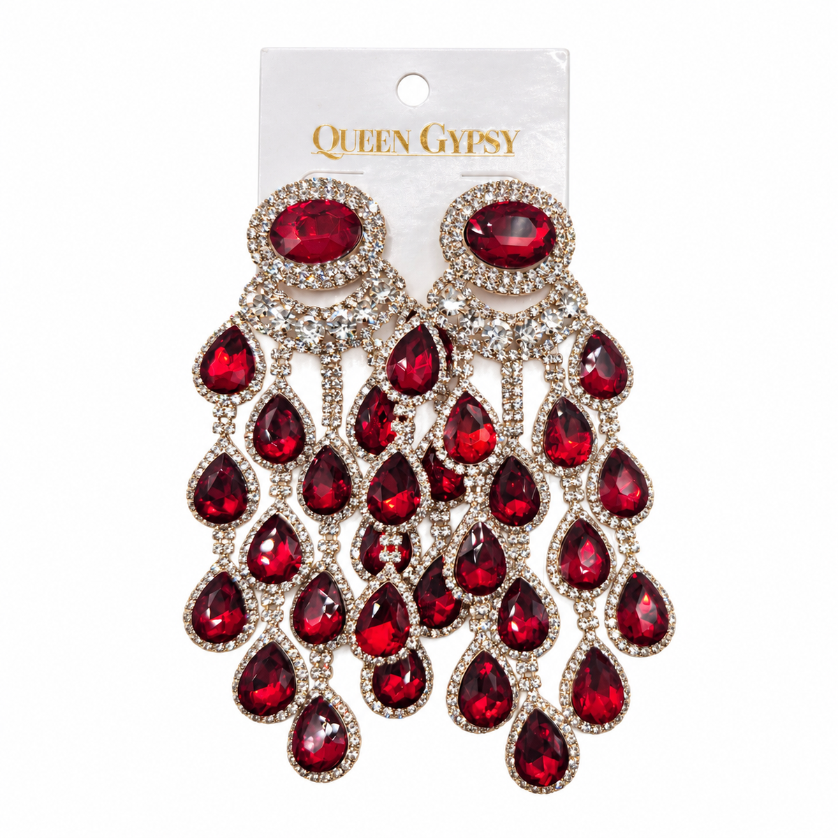 Grand Peacock Chandelier Earrings