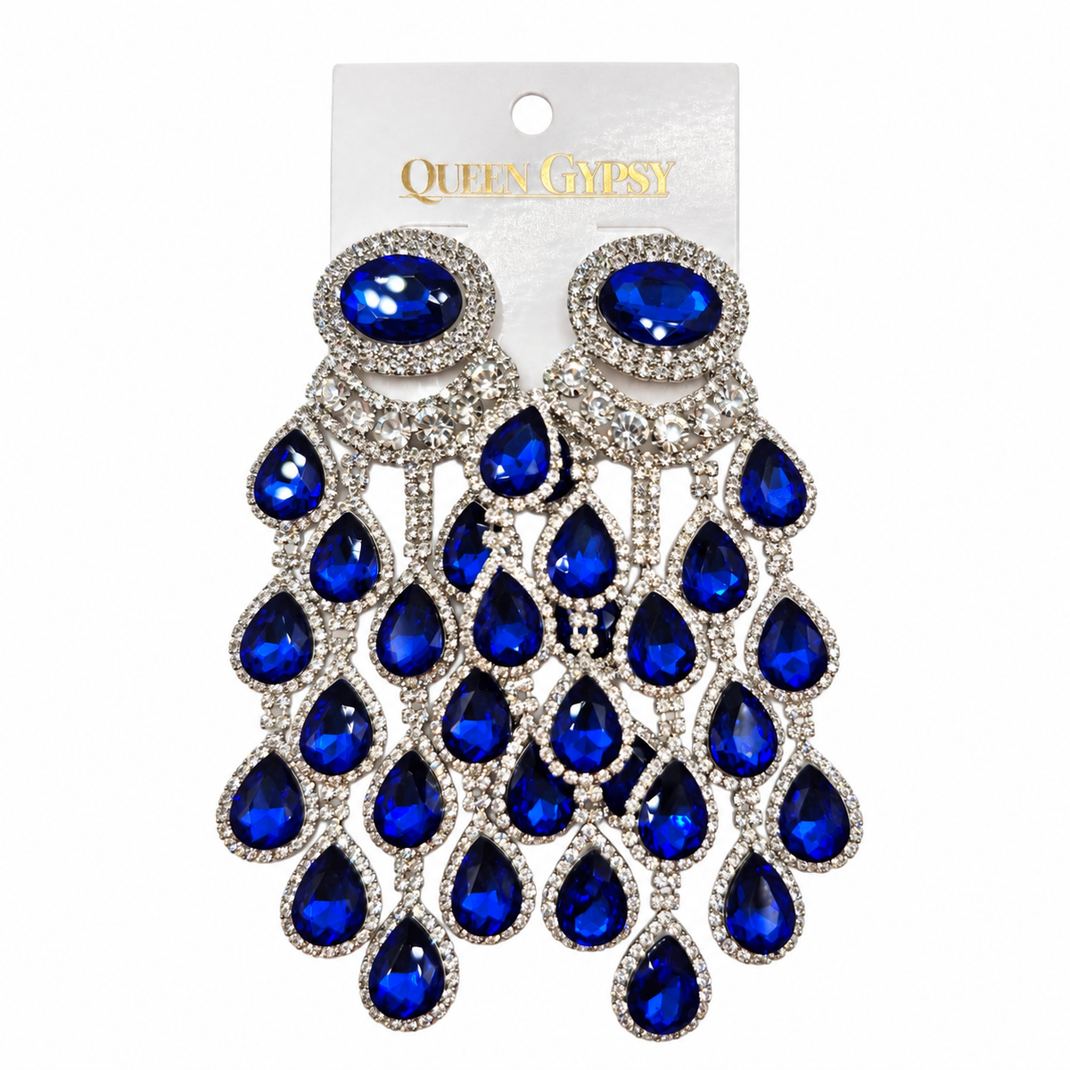 Grand Peacock Chandelier Earrings