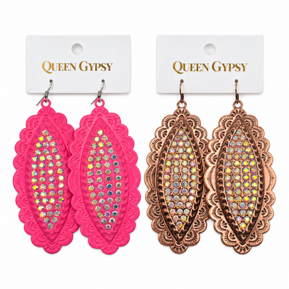 Western Glam Concho Earrings