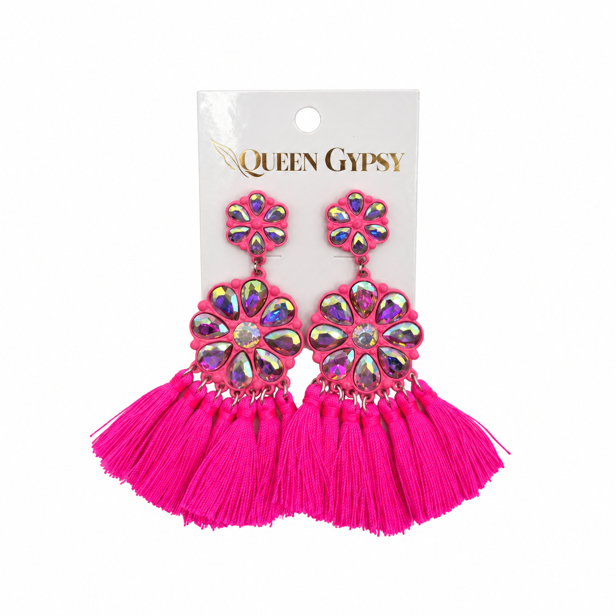 Flower Bloom Tassel Earrings