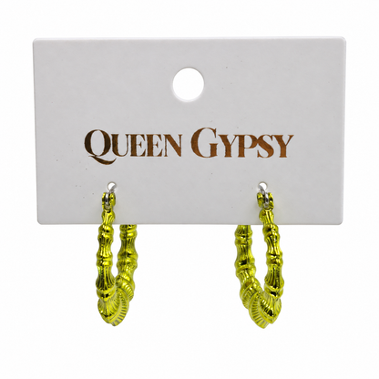 Vivid Vibes Bamboo Hoop Earrings