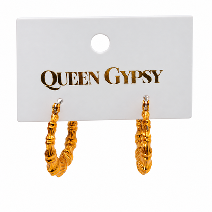 Vivid Vibes Bamboo Hoop Earrings