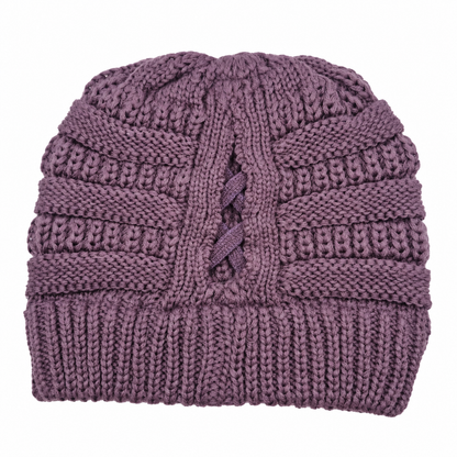 Plum Perfect Criss-Cross Beanie