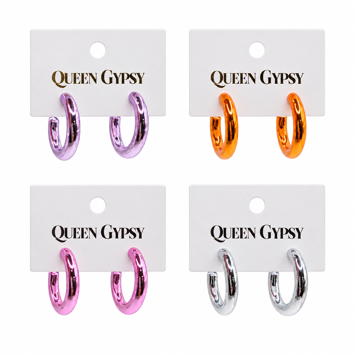 Shine-On Chunky Hoop Earrings