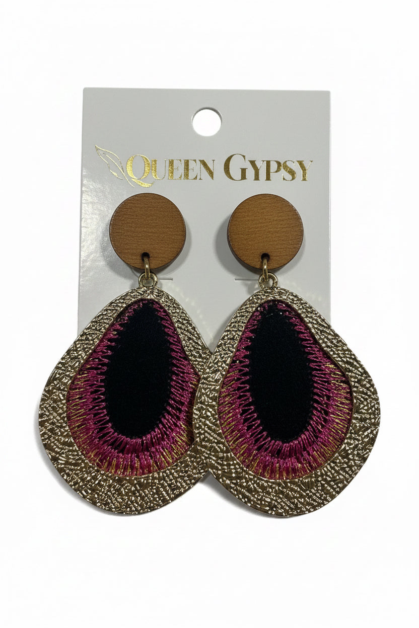 Celestial Peacock Drop Earrings