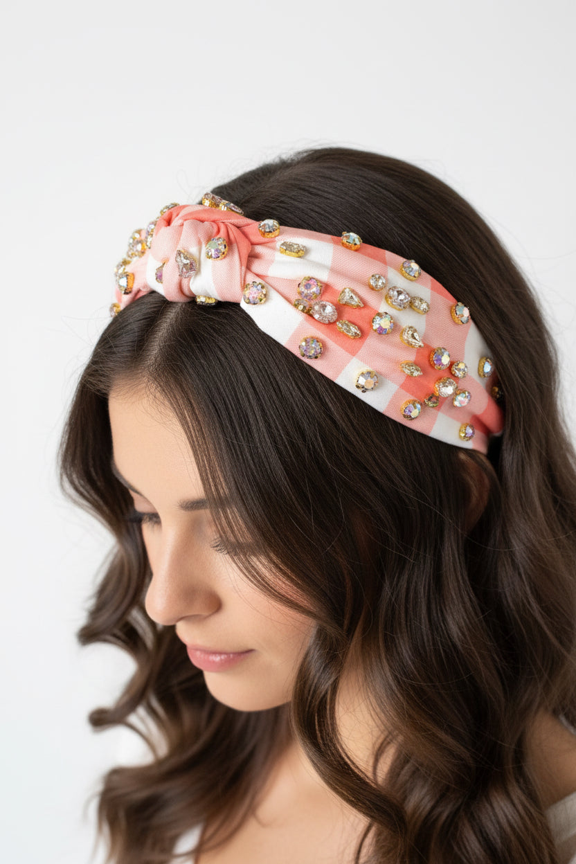 Gingham Headbands