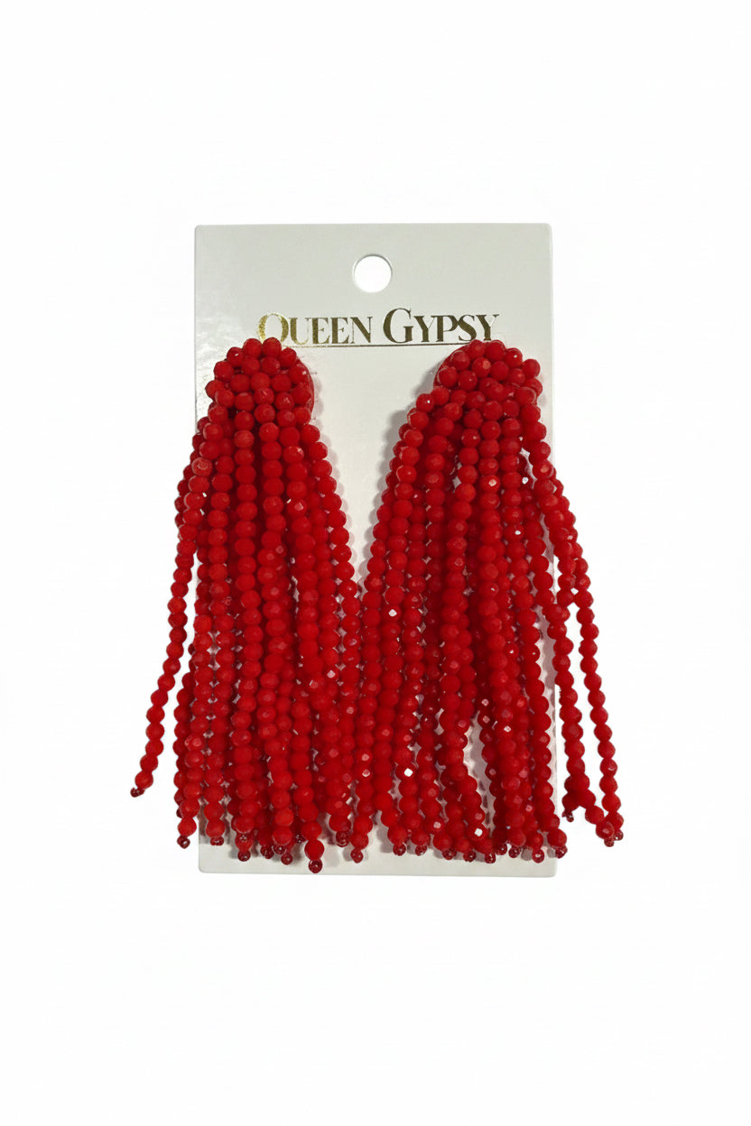 Multi-Strand Crystal Earrings