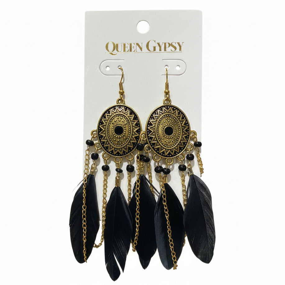 Dreamcatcher Feather Earring
