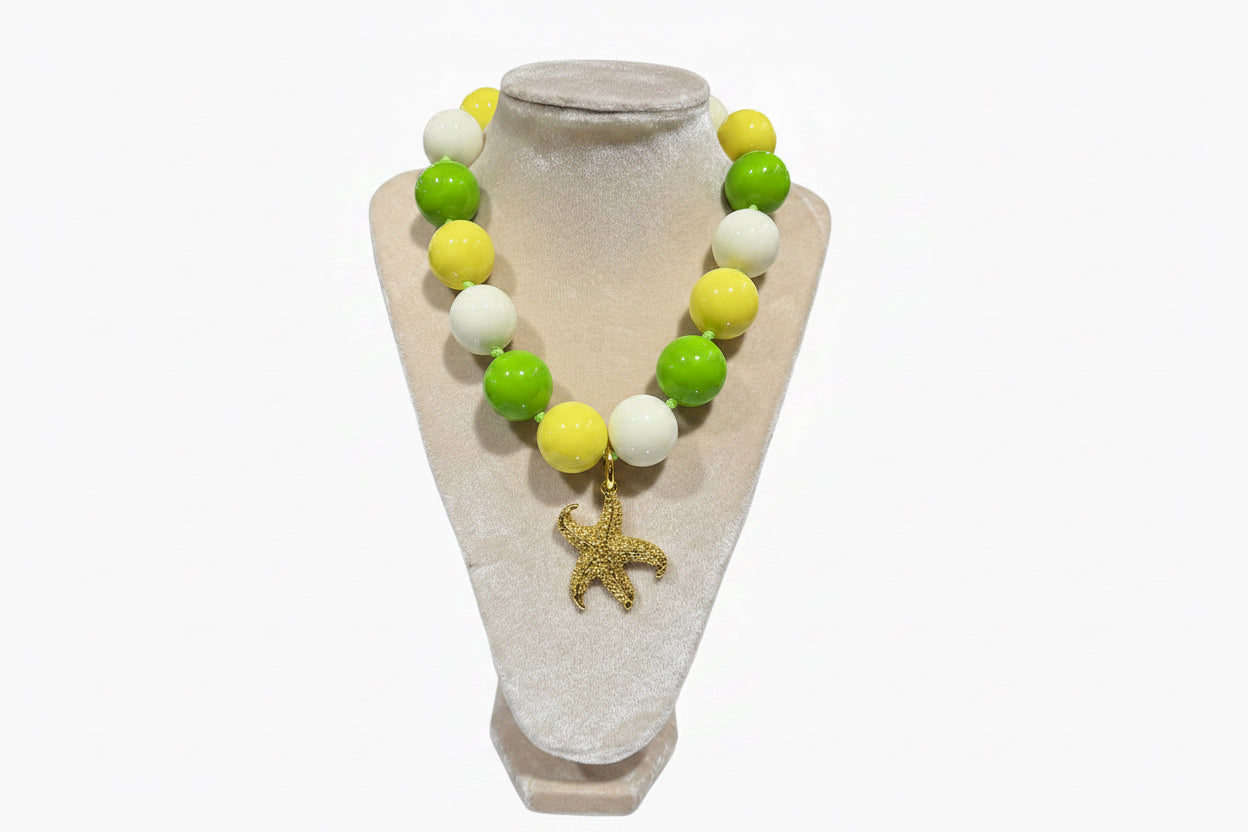 Lemon Lime Devine Starfish Necklace