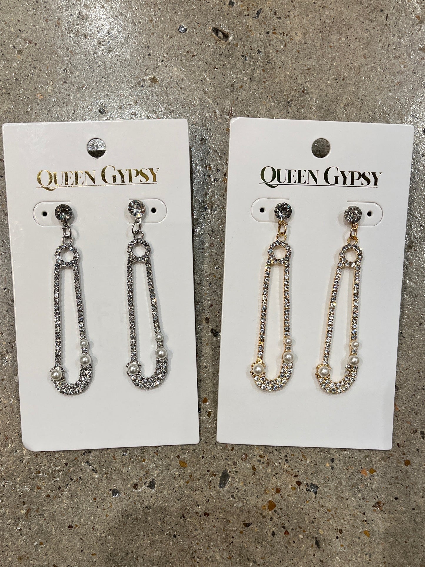 Pearl/Rhinestone Drop ER