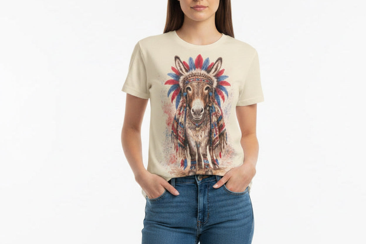 All American Ass T-Shirt on Natural