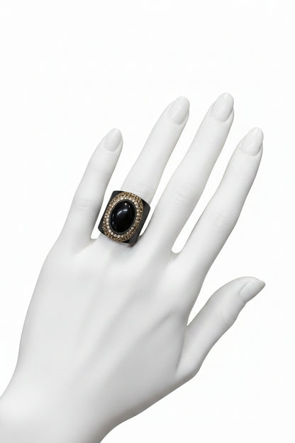 Pave’ Snakeskin Adjustable Gemstone Ring