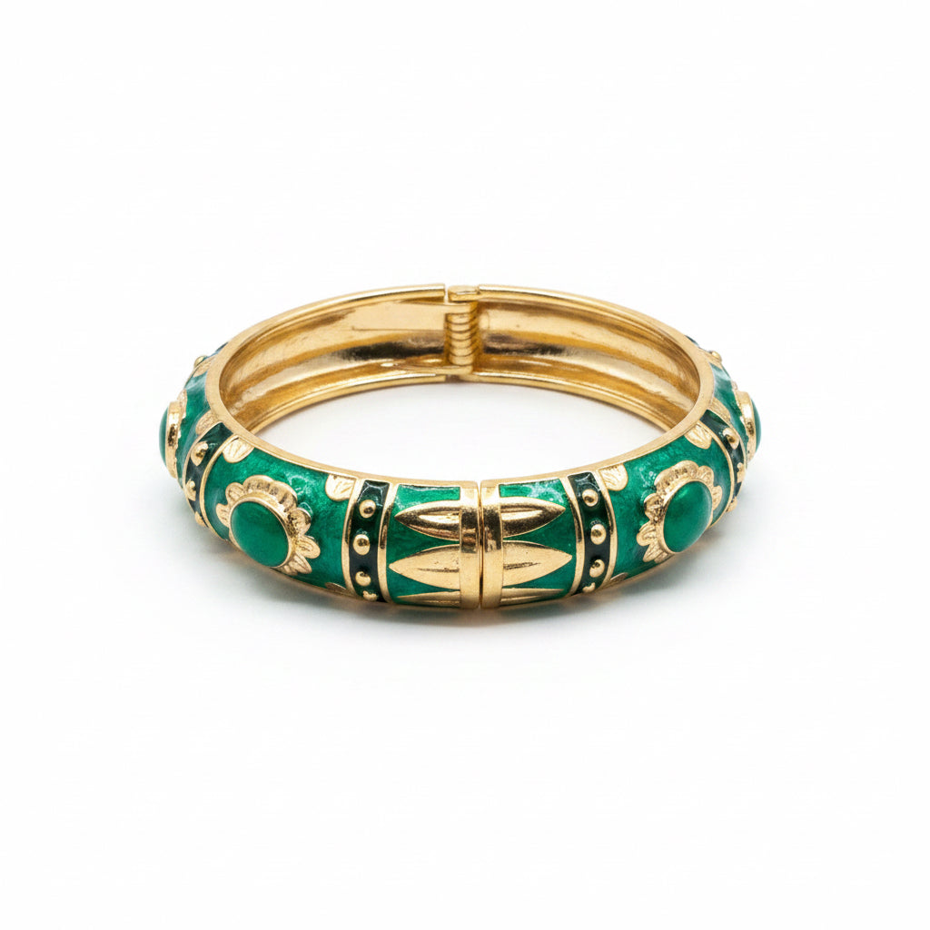 Mesa Moon Enamel Hinged Bangle