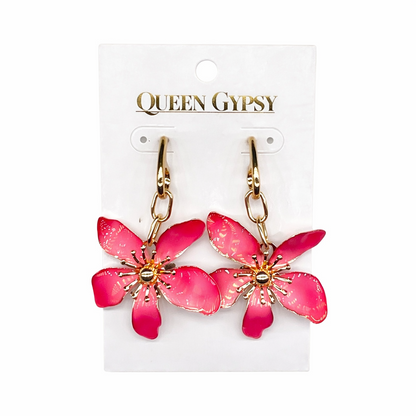 Lilly enamel dangle earrings