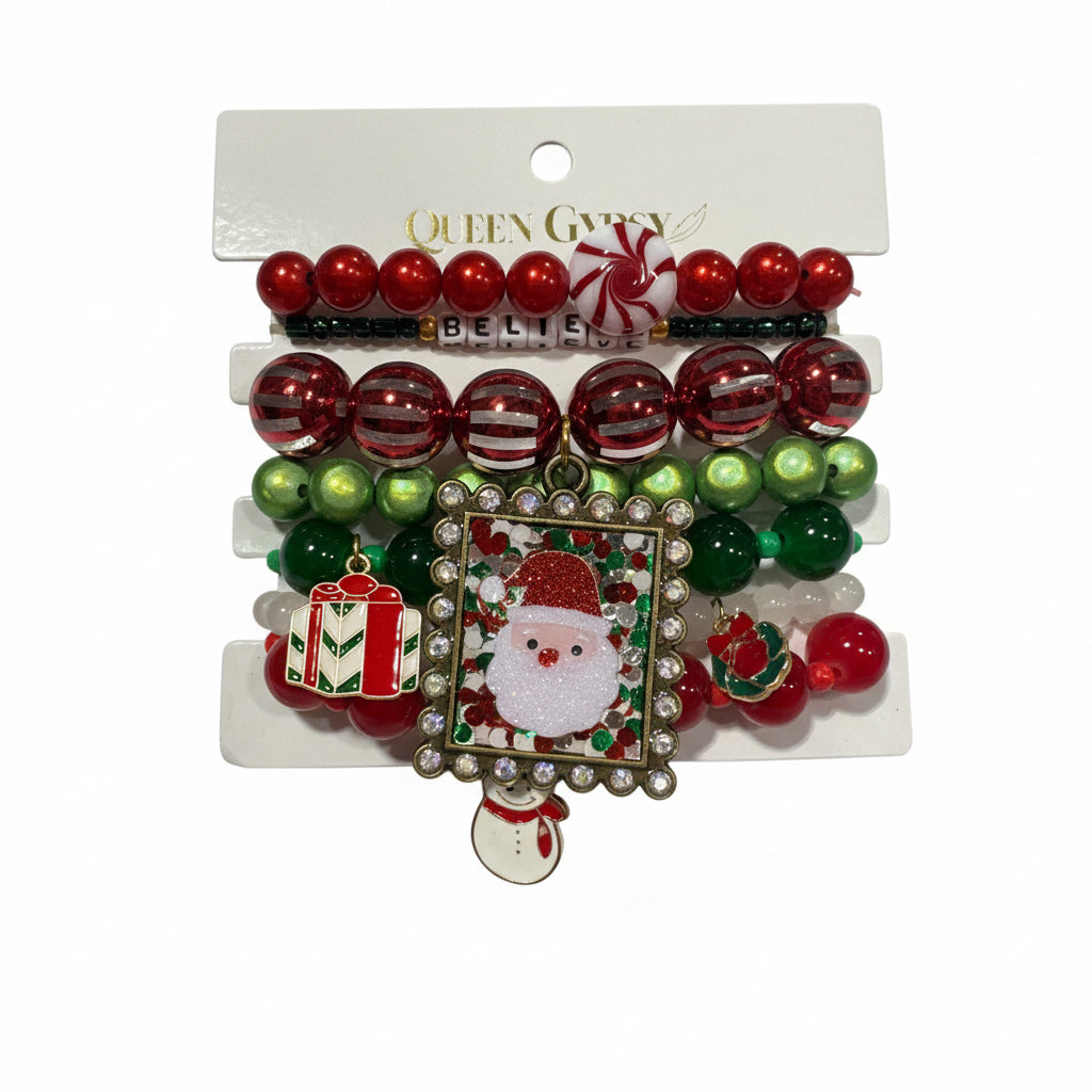 Square Confetti Santa Stack