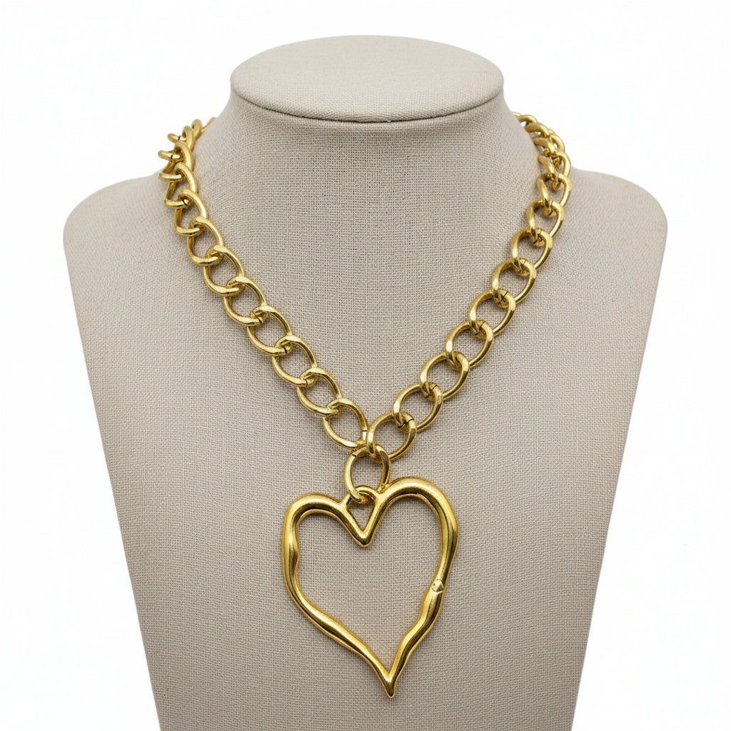 LRG Wavy heart necklace