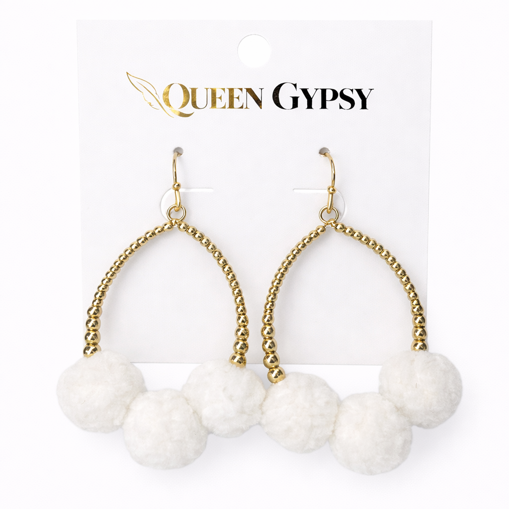Summer Pom Teardrop Earring Assorted