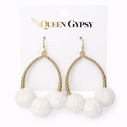 Summer Pom Teardrop Earring Assorted