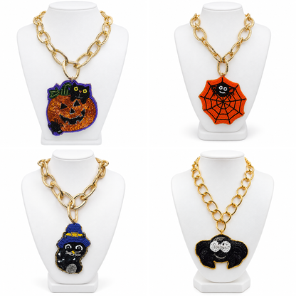 Velvet Halloween Chain Necklace