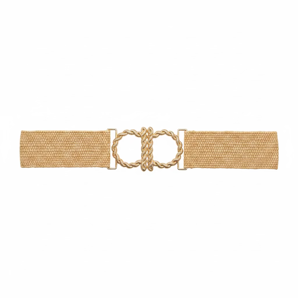 Braided Rope Buckle Elastic Stretch Belt assorted