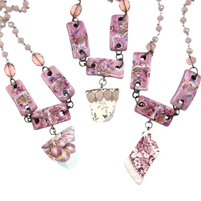 Porcelain China Charm necklace-assorted