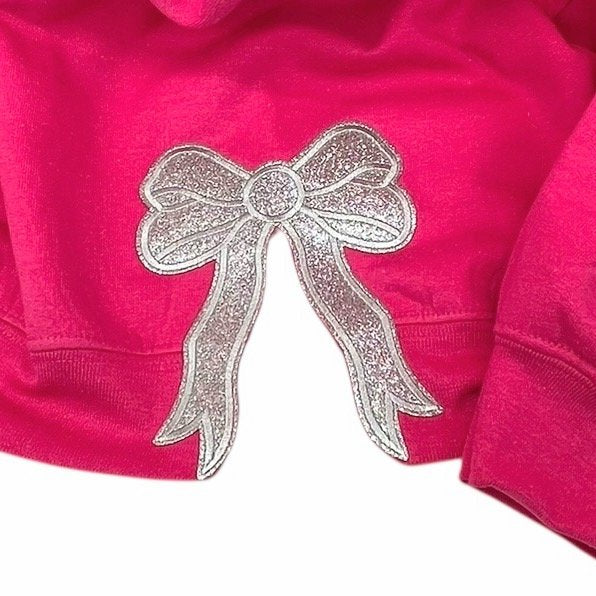 QG Pink Nutcracker patch with bows sweatshirt