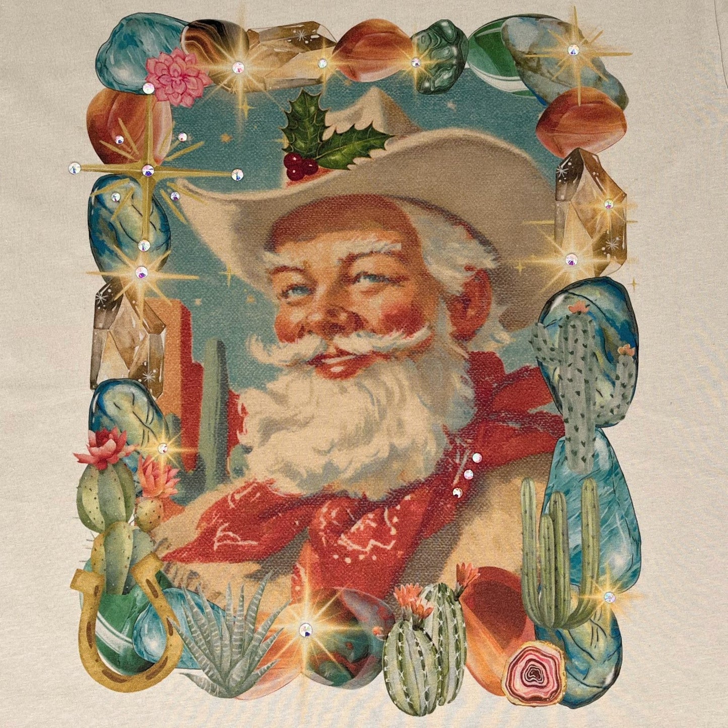 QG-Southwest Santa T with crystals