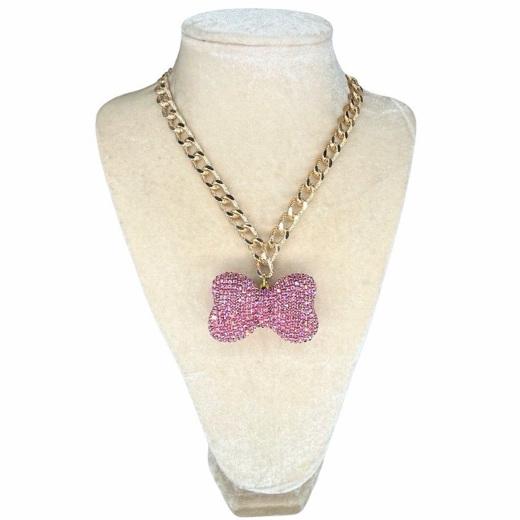 Bling Bow Necklace