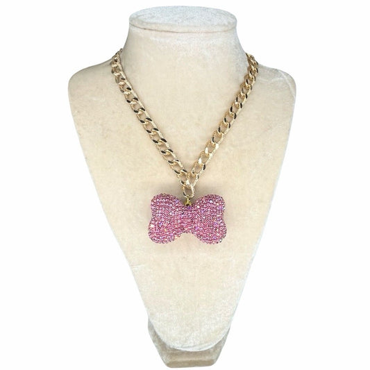 Bling Bow Necklace
