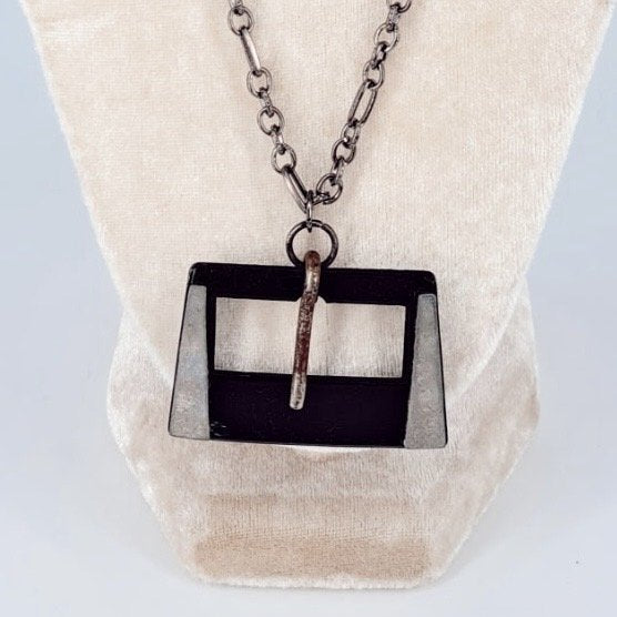 Vintage OOAK Belt Buckle Necklace