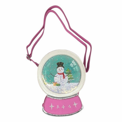 Snowman snow globe purse