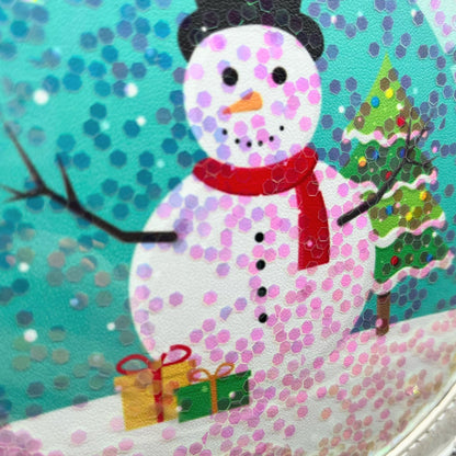 Snowman snow globe purse