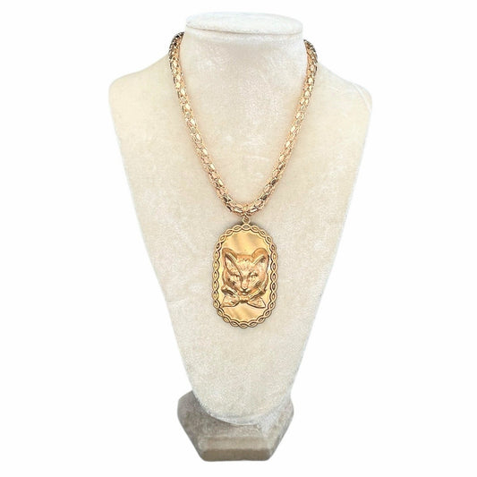 QG Gold Cat necklace