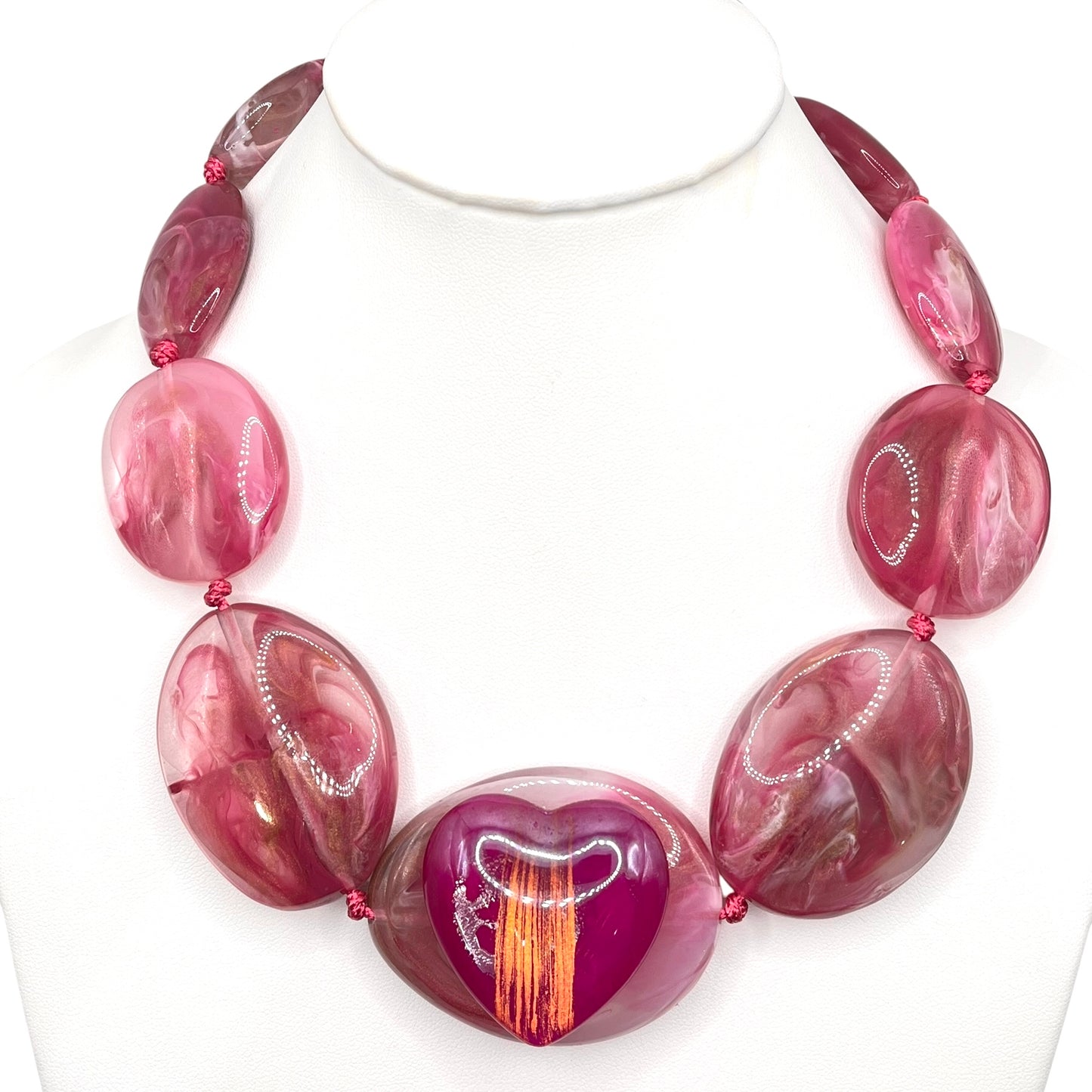 Murano glass heart necklace