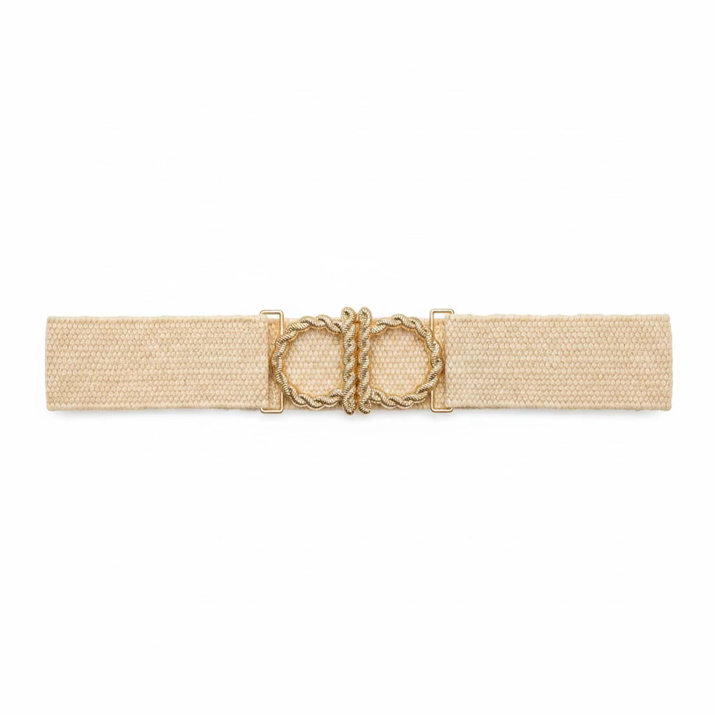 Braided Rope Buckle Elastic Stretch Belt assorted