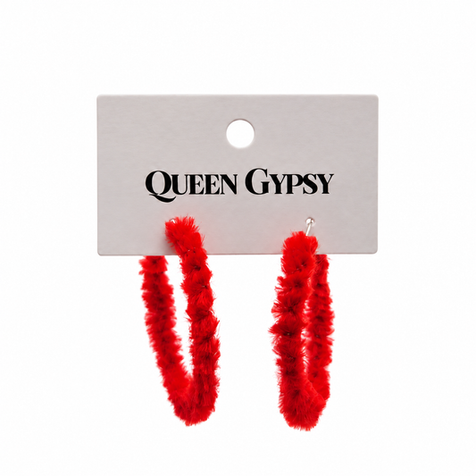 Crimson Fluff Hoops
