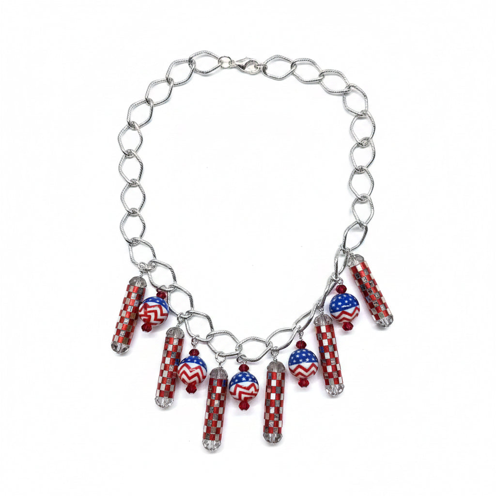 Patriotic Pop Charm Necklace